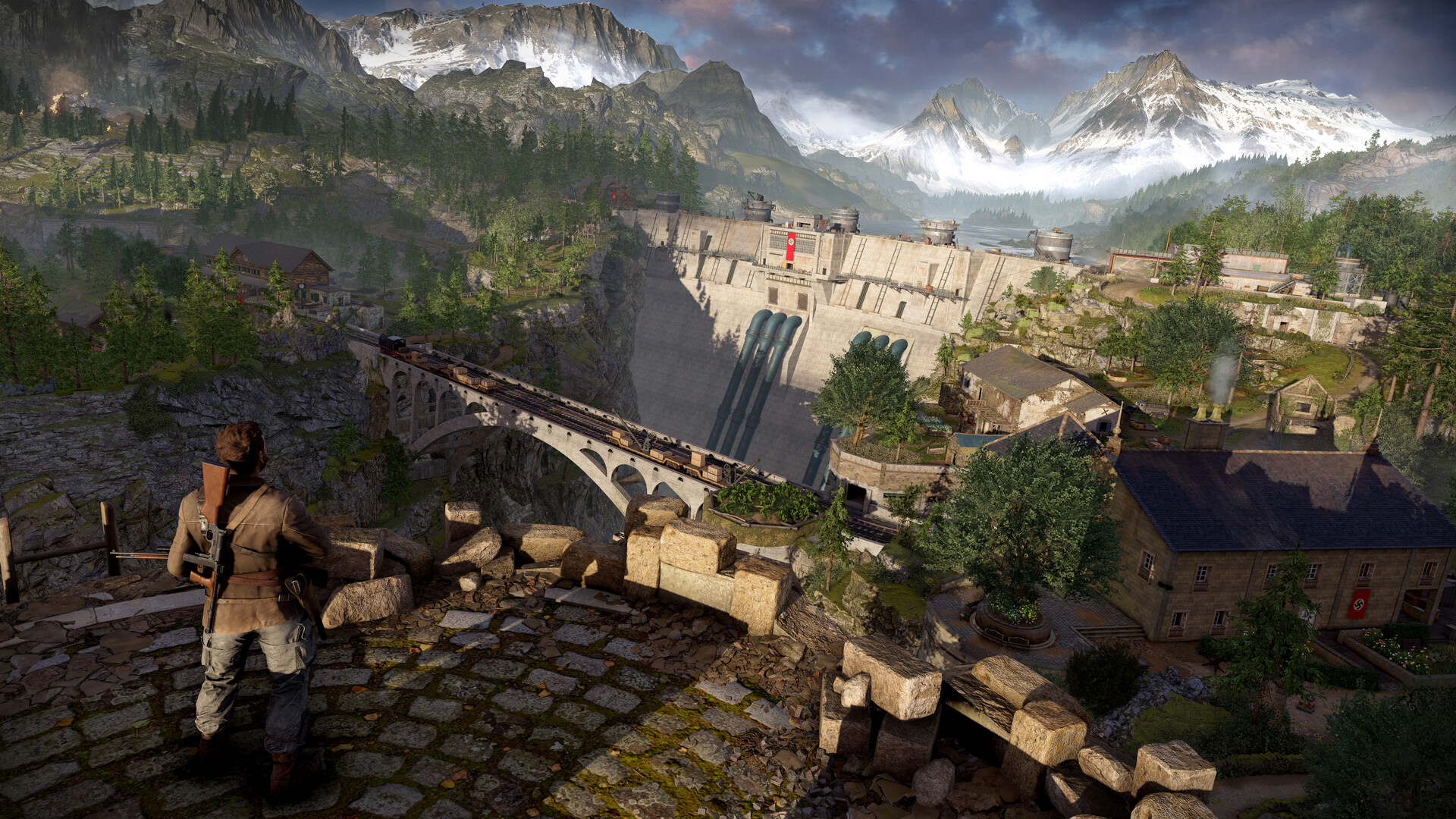 Francotirador de la resistencia en posición táctica