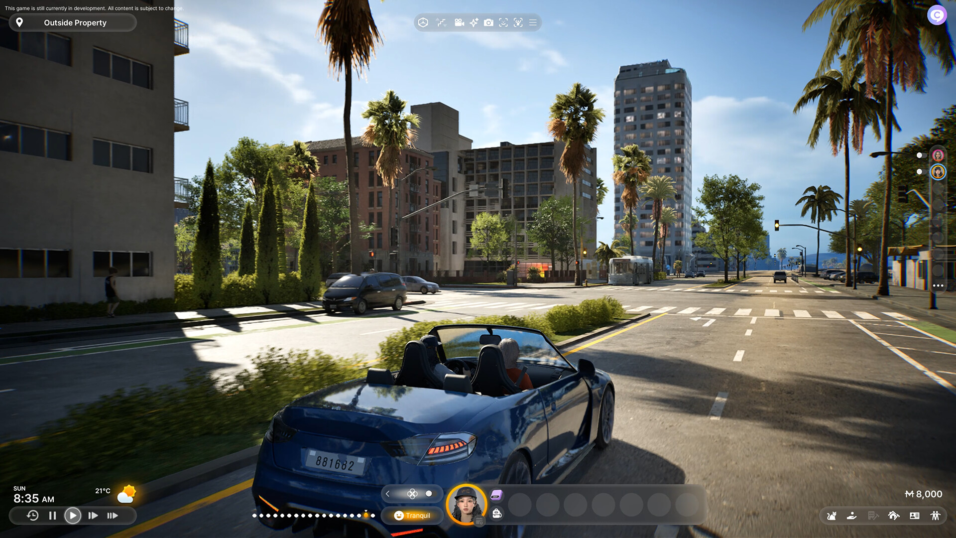 Arquitectura moderna en el mundo abierto de inZOI