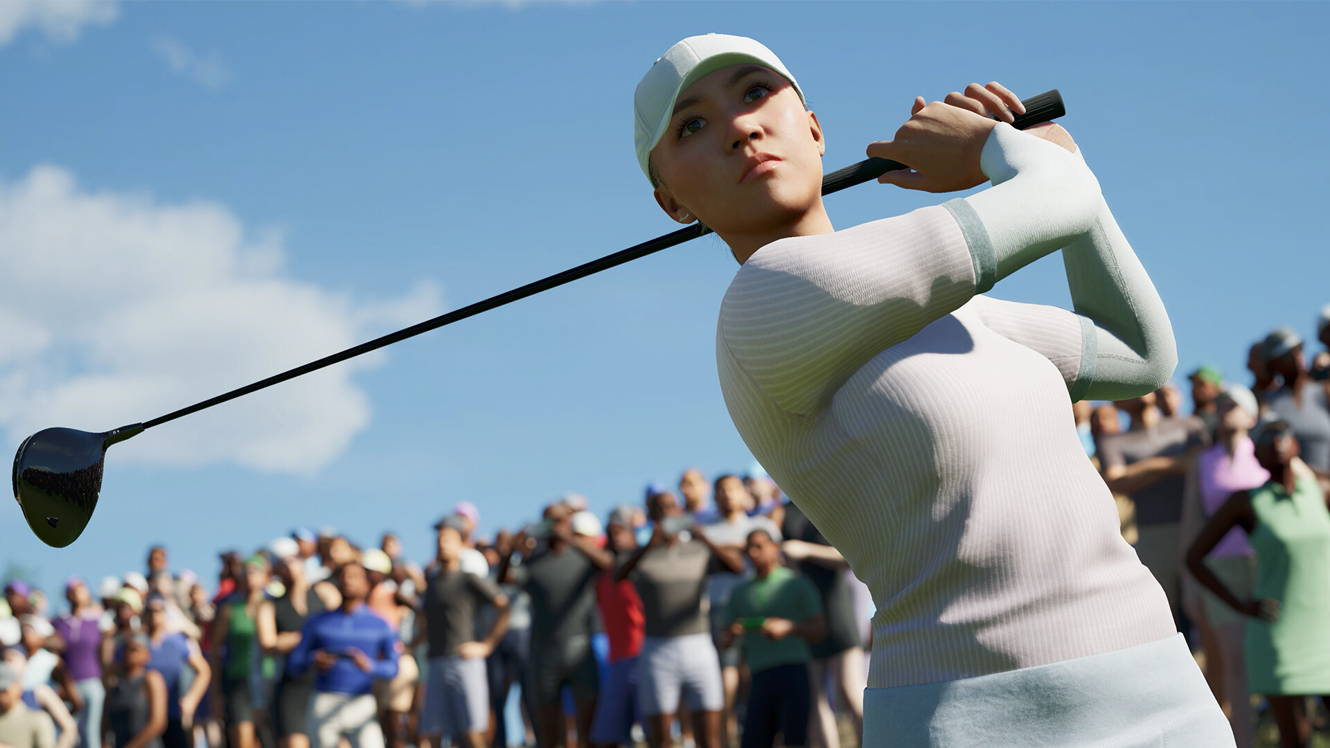 Vista aérea de un green en PGA TOUR 2K25
