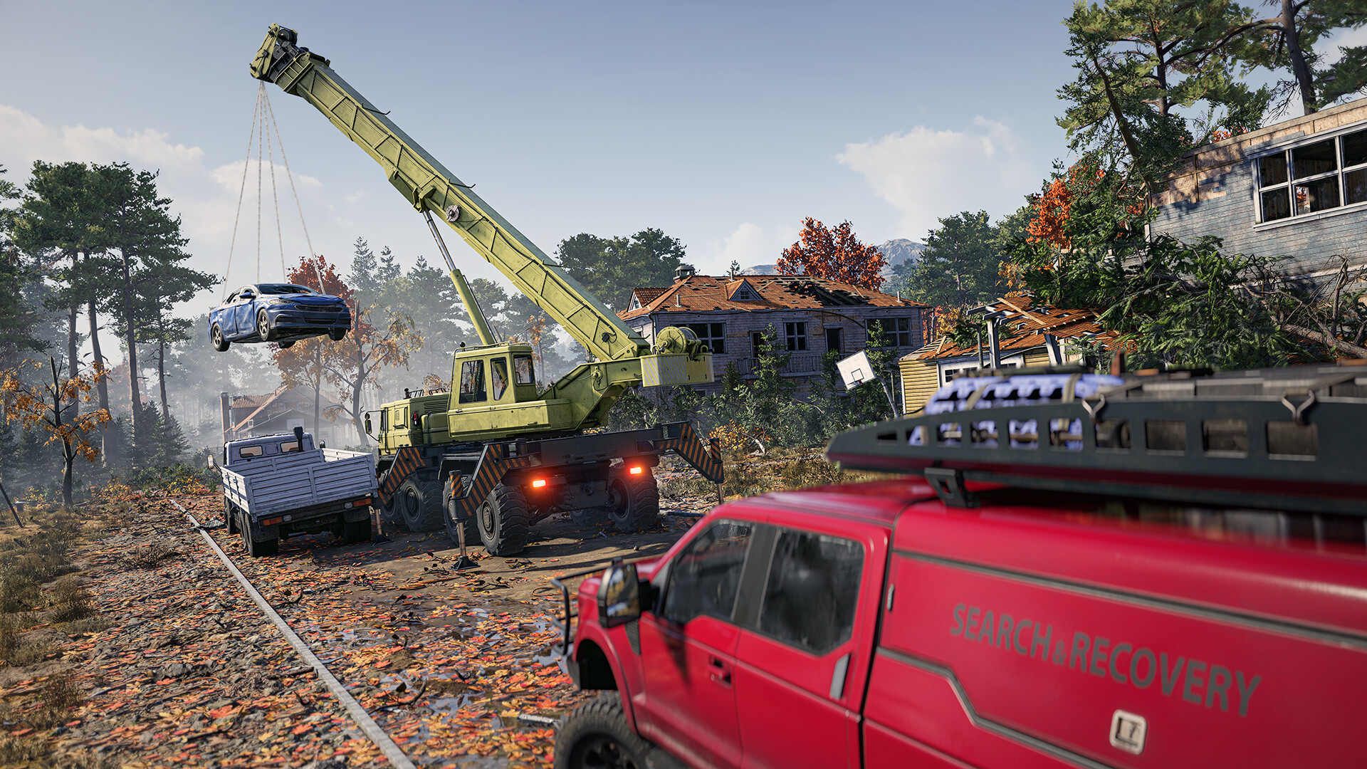 Interfaz de planificación vial y señales de tráfico en RoadCraft mostrando flujos de logística