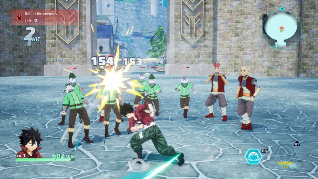 Shiki activando su Ether Gear en pleno combate galáctico.
