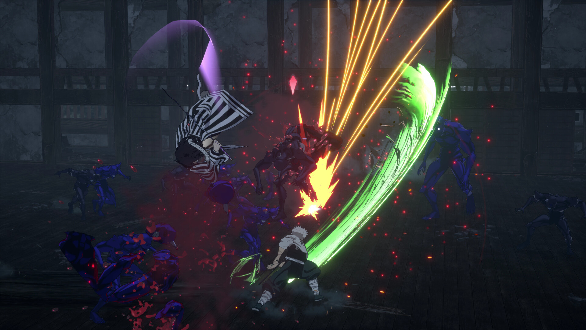 Tanjiro usando respiración de fuego en The Hinokami Chronicles 2 para PC