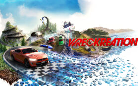 Carrera caótica en Wreckreation con coches chocando