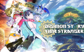 Tamer y Digimon frente a una brecha temporal en Digimon Story Time Stranger