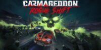 Carmageddon Rogue Shift portada oficial con vehículos de combate, caos urbano y acción vehicular extrema.